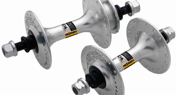 miche Axe Primato Track Hubs set 32/32 Silver Large Flanges